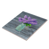 Carreau Belles Lilacs En Mason Jar Rustique (Côté)