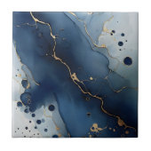 Carreau Belles tuiles de maison en or bleu (Devant)