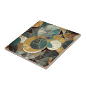 Carreau Belles tuiles dorées vert maison (Côté)