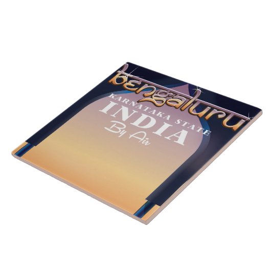 Carreau Bengaluru, Inde poster voyage (Côté)