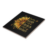 Carreau Béni Par Dieu - Aimé Par Jésus, Tournesol (Côté)