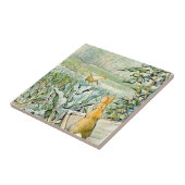 Carreau "Benjamin Bunny Watches Farmer Brown" par Beatrix  (Côté)