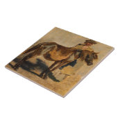 Carreau Berger avec un cheval (Art Equin) (Côté)