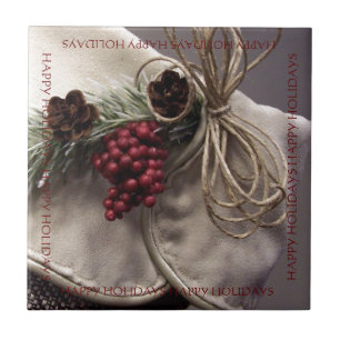 Carreau Berries et Pinecones