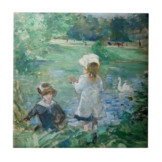 Carreau Berthe Morisot - À côté d'un lac (Devant)