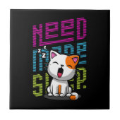 Carreau Besoin de plus de sommeil | Funny Cat expression d (Devant)