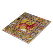 CARREAU BESTIAIRE MÉDIÉVAL, LÉOPARD, ANIMAUX FORESTIERS (Côté)