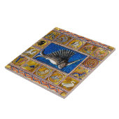 CARREAU BESTIAIRE MÉDIÉVAL, POISSON UNICORNE, ANIMAUX FANT (Côté)