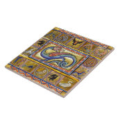 CARREAU BESTIAIRE MÉDIÉVAL, SERPENT LÉGENDAIRE SCITALIS (Côté)