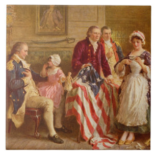 Carreau Betsy Ross, 1777 (Histoire américaine) (Patriote a