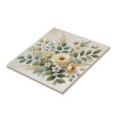 Carreau Beurre Aquarelle Jaune Florale Printemps & Été (Côté)