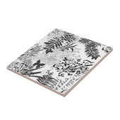 Carreau Beurre tropicale feuille de palme tropicale sans j (Côté)