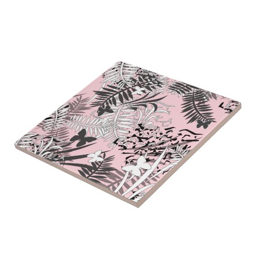 Carreau Beurre tropicale feuille de palme tropicale sans j (Côté)