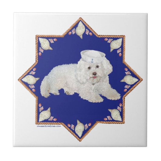 Carreau Bichon frisé nautique (Devant)