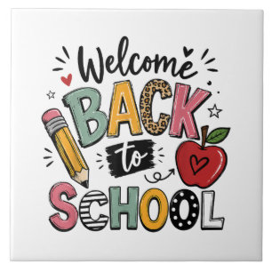 Carreau Bienvenue à l'école Professeur Élève Premier Jour