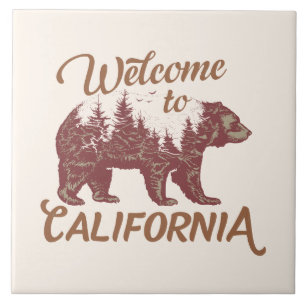 Carreau Bienvenue à l'ours de Californie