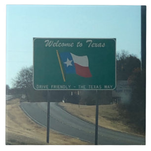 Carreau Bienvenue au Texas Ceramic Tile