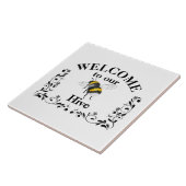 Carreau Bienvenue dans notre ruche d'abeilles (Côté)