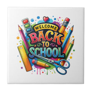 Carreau Bienvenue Retour à l'école Premier jour enseignant