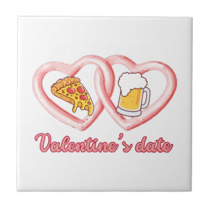 Carreau Bière à la pizza de Saint-Valentin
