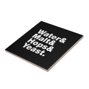 Carreau Bière = Eau & Malt & Hops & Yeast.