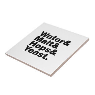 Carreau Bière = Eau & Malt & Hops & Yeast.