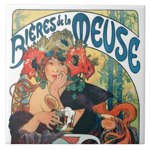 Carreau Bières de la Meuse, Carrelage en céramique Mucha