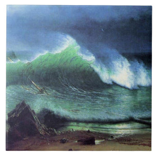 Carreau Bierstadt - Mer Émeraude, peinture d'art fin,