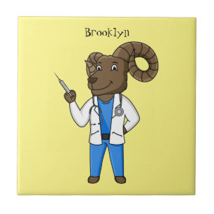 Carreau Bighorn sheep doctor cartoon illustration