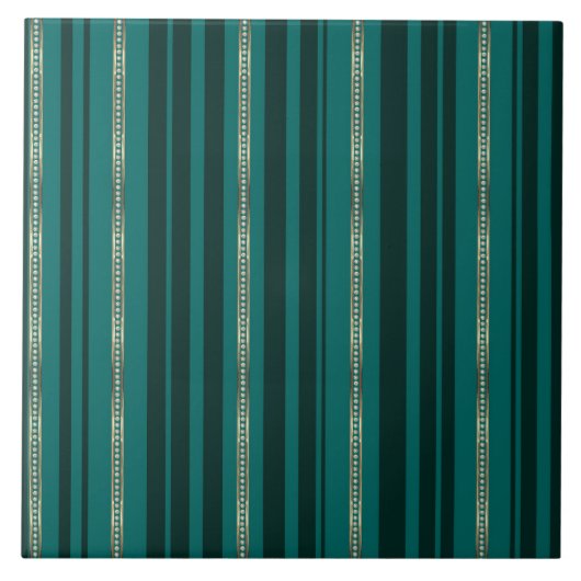 Carreau Bijoux rayés verts (Devant)