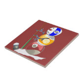 Carreau Billiard Ball Snowman (Côté)