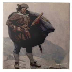 Carreau “Billy Bones” Peinture de pirate par NC Wyeth