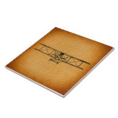 Carreau Biplane Vintage Antique avion Art de l'aviation (Côté)