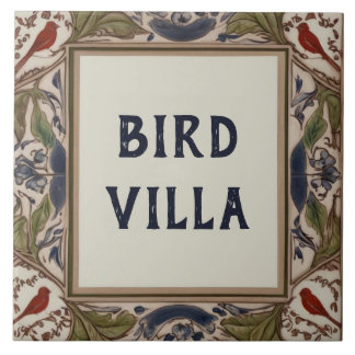 Carreau Bird Custom Nom de la maison Panneau Plaque Plaque