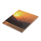 Carreau Birds Flying dans le lac Est de Sunset Sky (Côté)