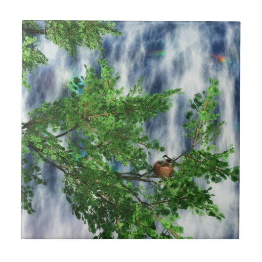 Carreau Birdsnest Falls Carrelage décoratif / Trivet (Devant)