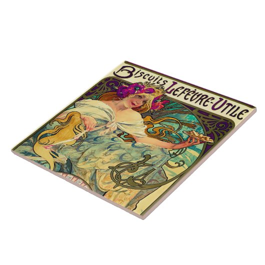 Carreau Biscuits Lefevre-Utile by Alphonse Mucha (1896) (Côté)