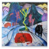 Carreau Bison en hiver, tableau de Franz Marc (Devant)