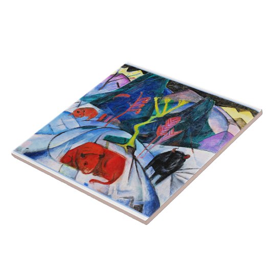 Carreau Bison en hiver, tableau de Franz Marc (Côté)