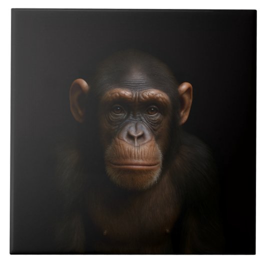 Carreau Black 4 Luxe avec Chimpanzé Serein (Devant)