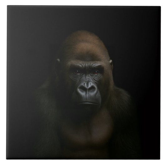 Carreau Black 4 Luxe Tile with Gorilla (Devant)