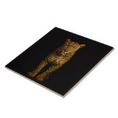 Carreau Black 4 Luxe Tile with Majestic Leopard (Côté)