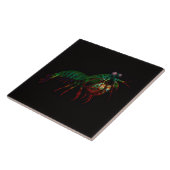 Carreau Black 4 Luxe Tile with Mantis Shrimp (Côté)