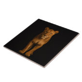 Carreau Black 4 Luxe Tile with Noble Lioness (Côté)