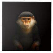 Carreau Black 4 Luxe Tile with Red Shanked Douc Langur (Devant)