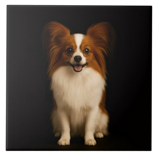 Carreau Black 4 Luxe Tile with Refined Toy Papillon (Devant)