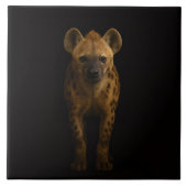 Carreau Black 4 Luxe Tile with Wild Spotted Hyena (Devant)