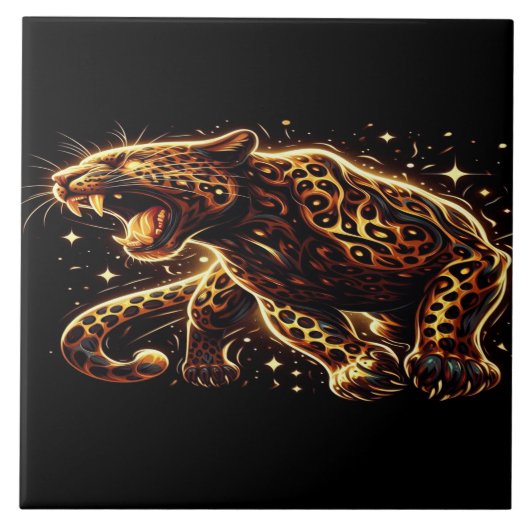 Carreau Black and Gold Leopard (Devant)