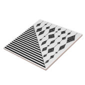 Carreau Black and white, abstract, geometric, simple, scan (Côté)