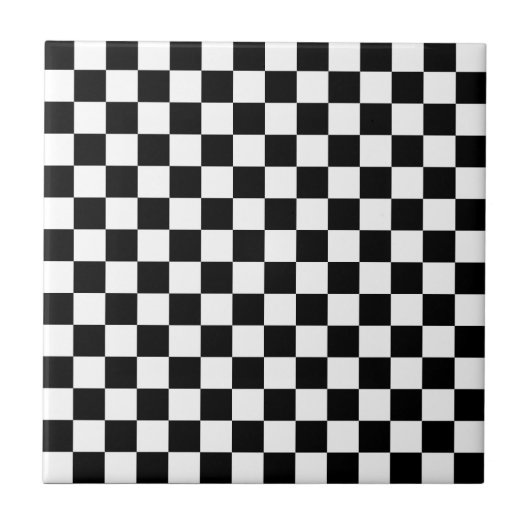 Carreau Black and white checkerboard pattern (Devant)